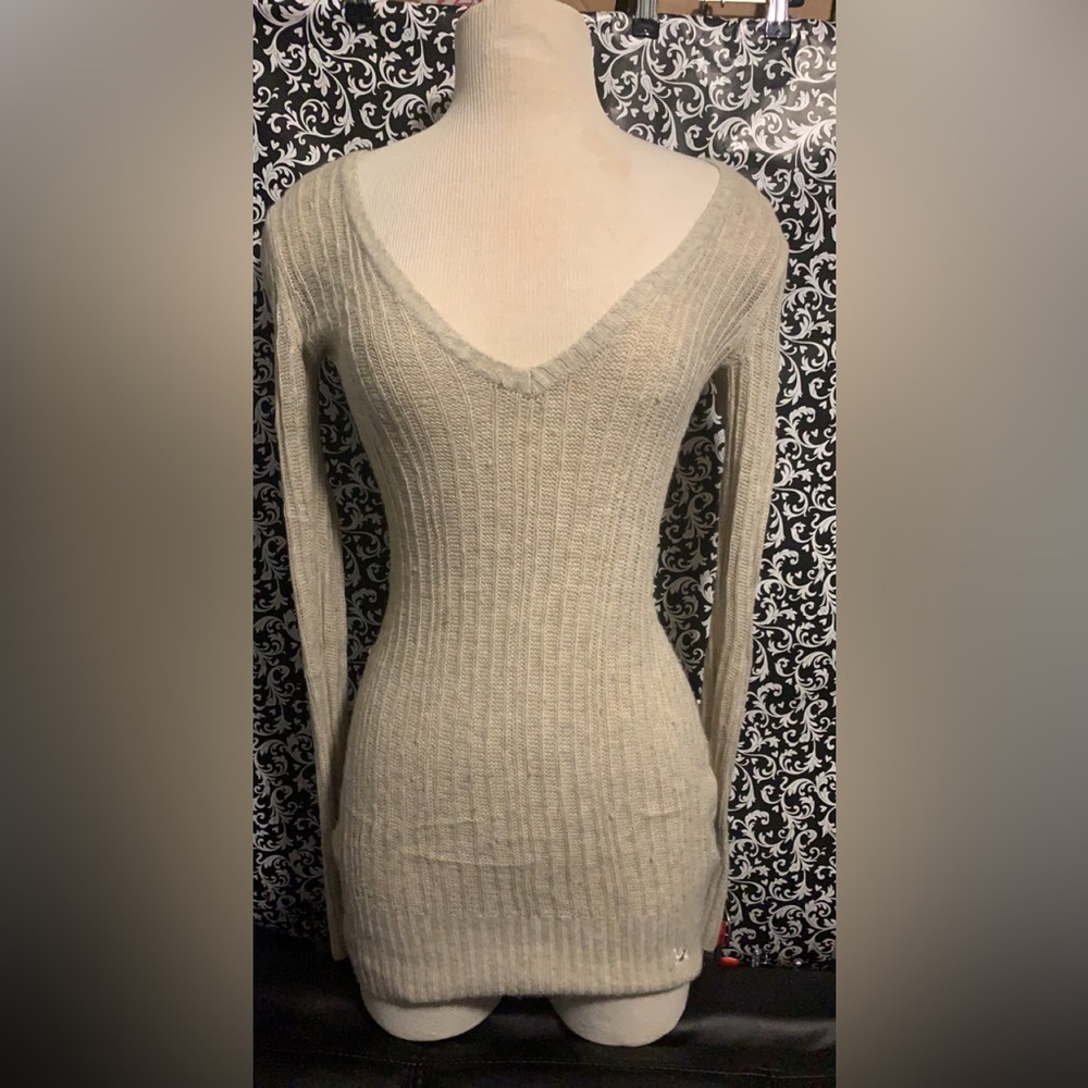 Off white/tan knitted sweater dress